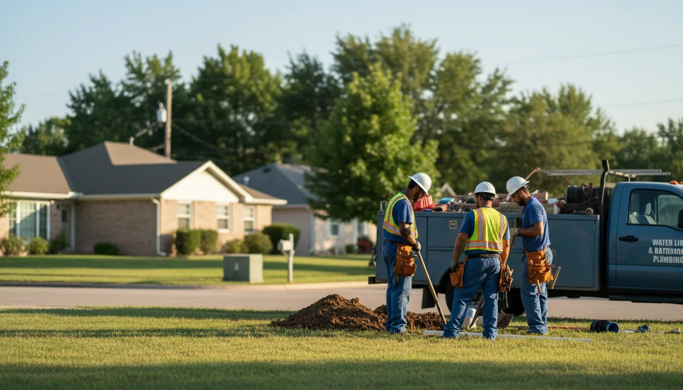 Residential water line and bathroom plumbing service in Gibson, MO